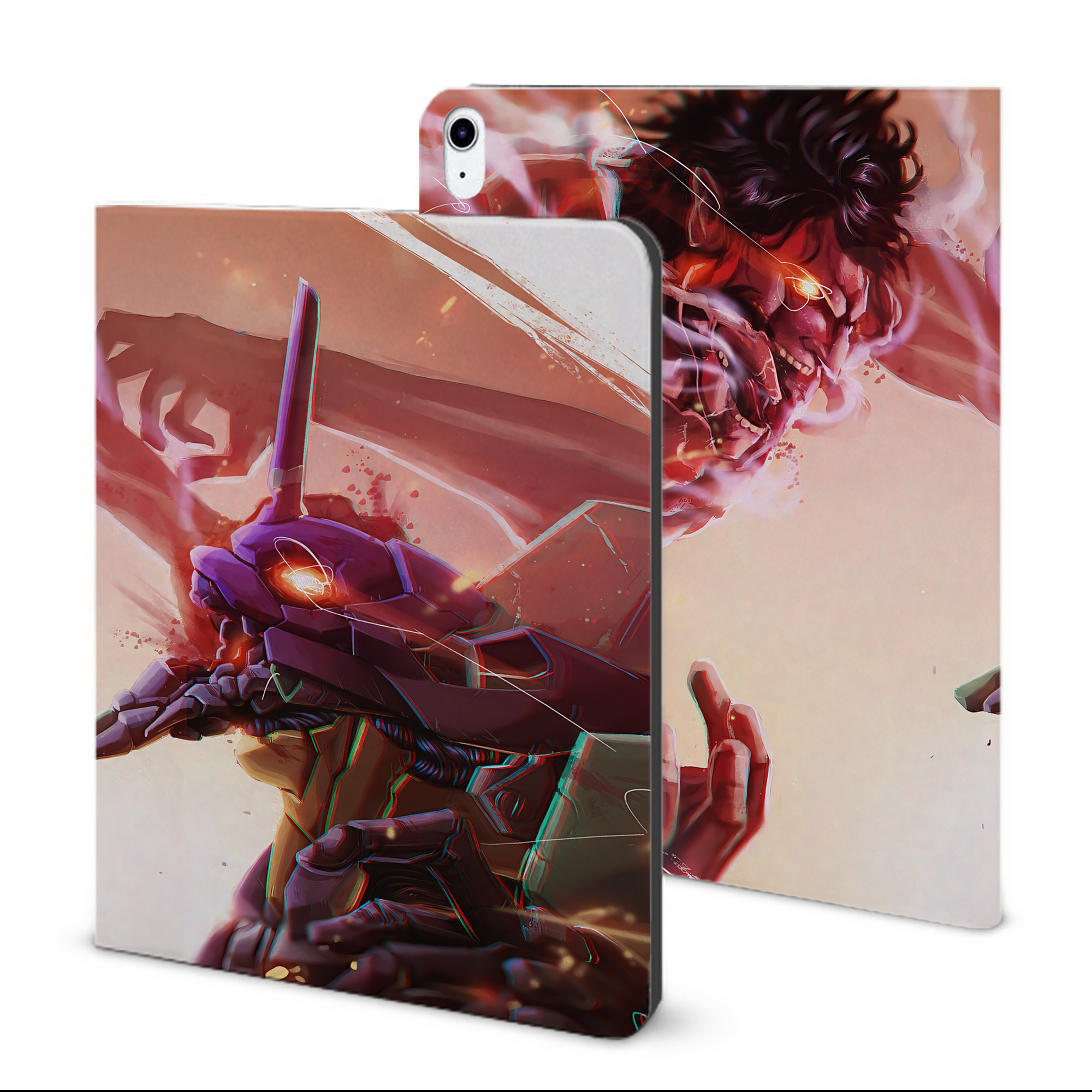 （画像用） EVA 新世紀エヴァンゲリオン IPad ケース ブック型 PUレザー TPU 耐衝撃 軽量 薄型 ペン収納なし 全面保護 IPad 各モデル対応
